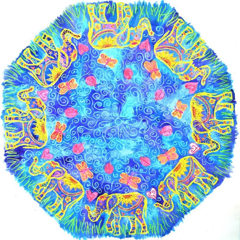 elephant mandala umbrella