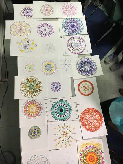 student mandalas from art class